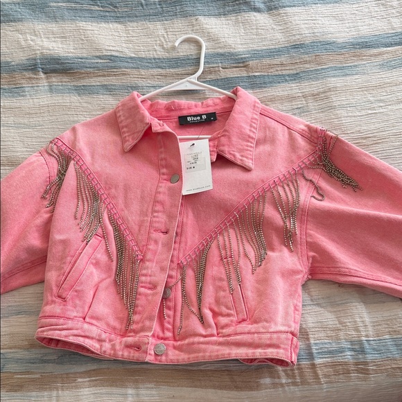 Pink denim jacket - Picture 1 of 3
